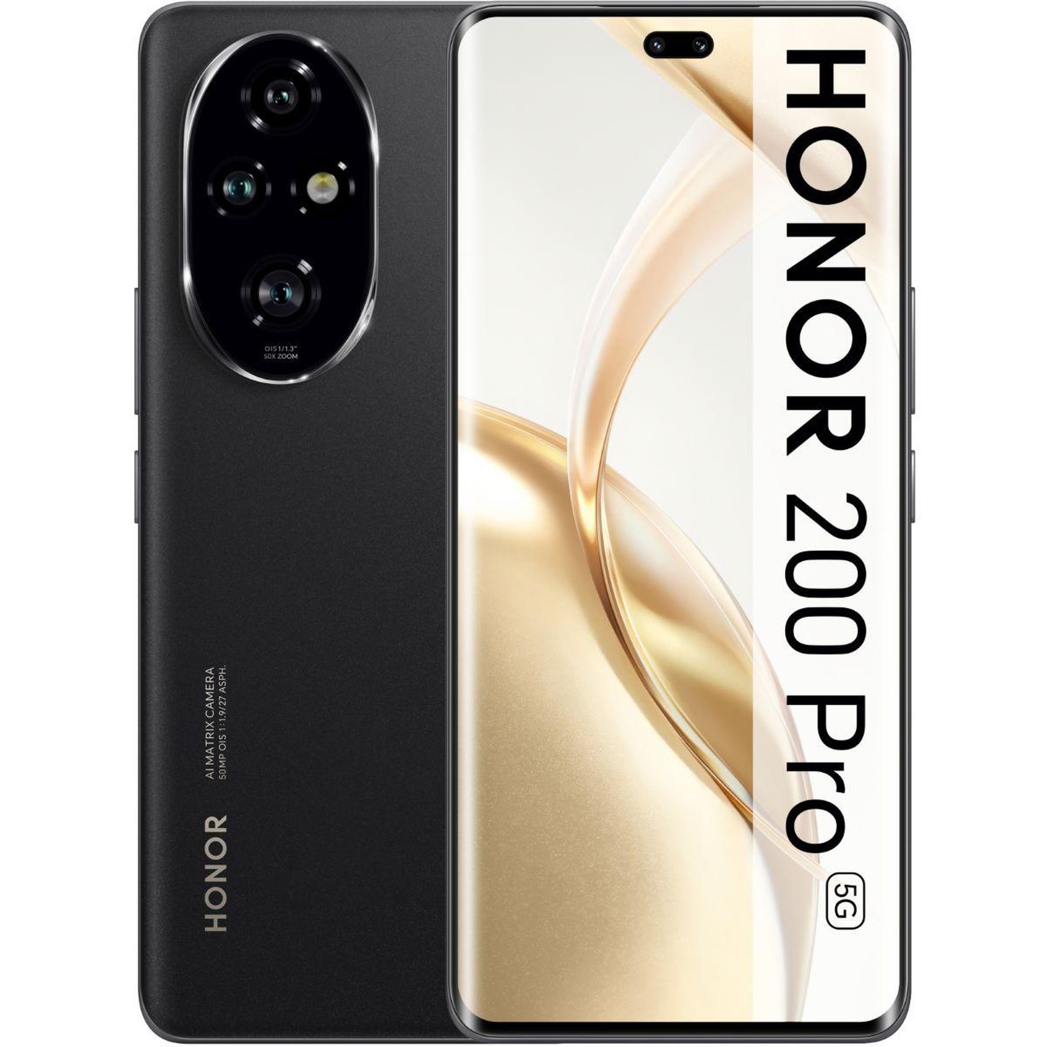 Voir la diapositive 1 : HONOR Smartphone 200 Pro Noir