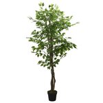 VIDAXL Ficus artificiel 1008 feuilles 180 cm vert