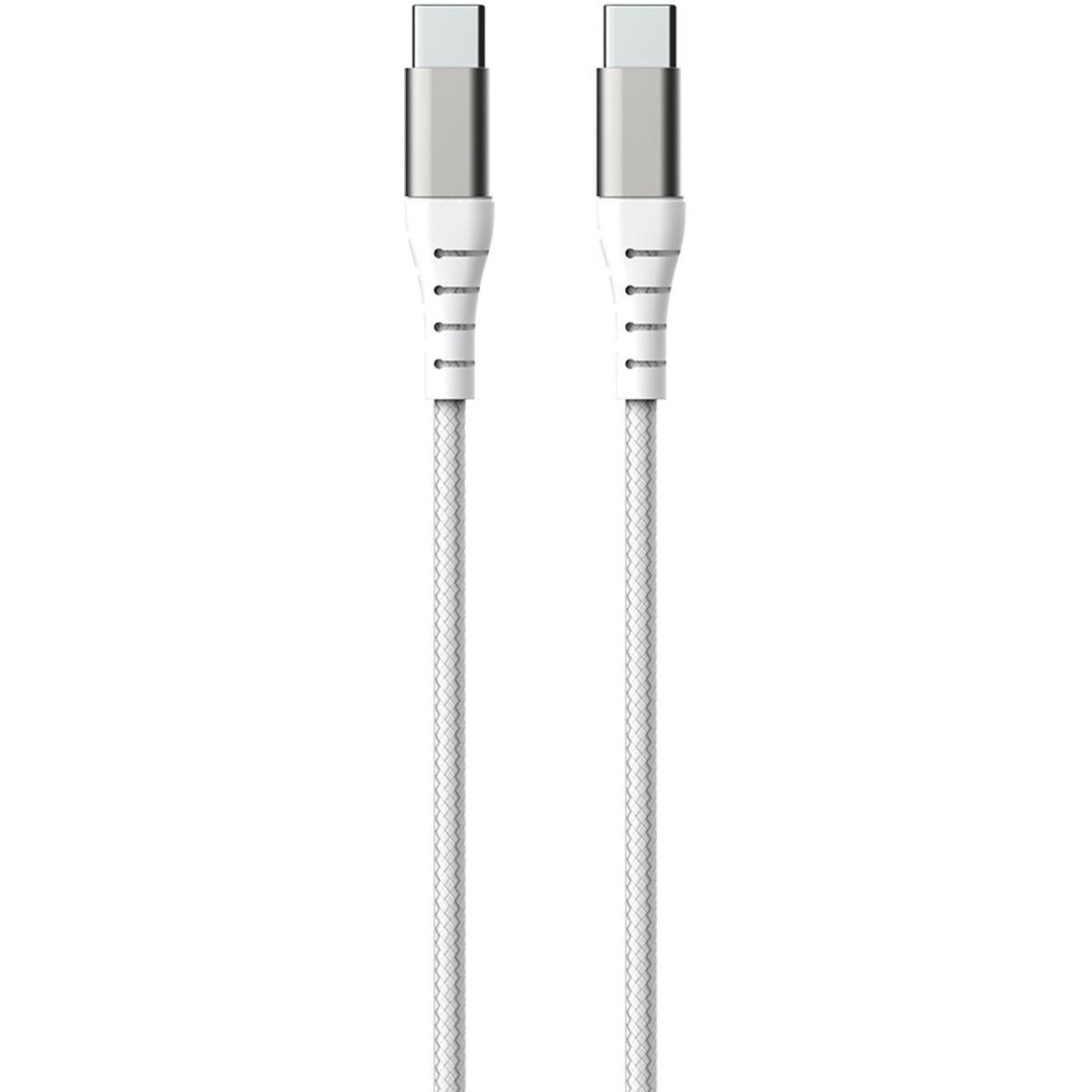 Voir la diapositive 2 : FORCE POWER Câble usb 60w usb-c / usb-c 2m blanc