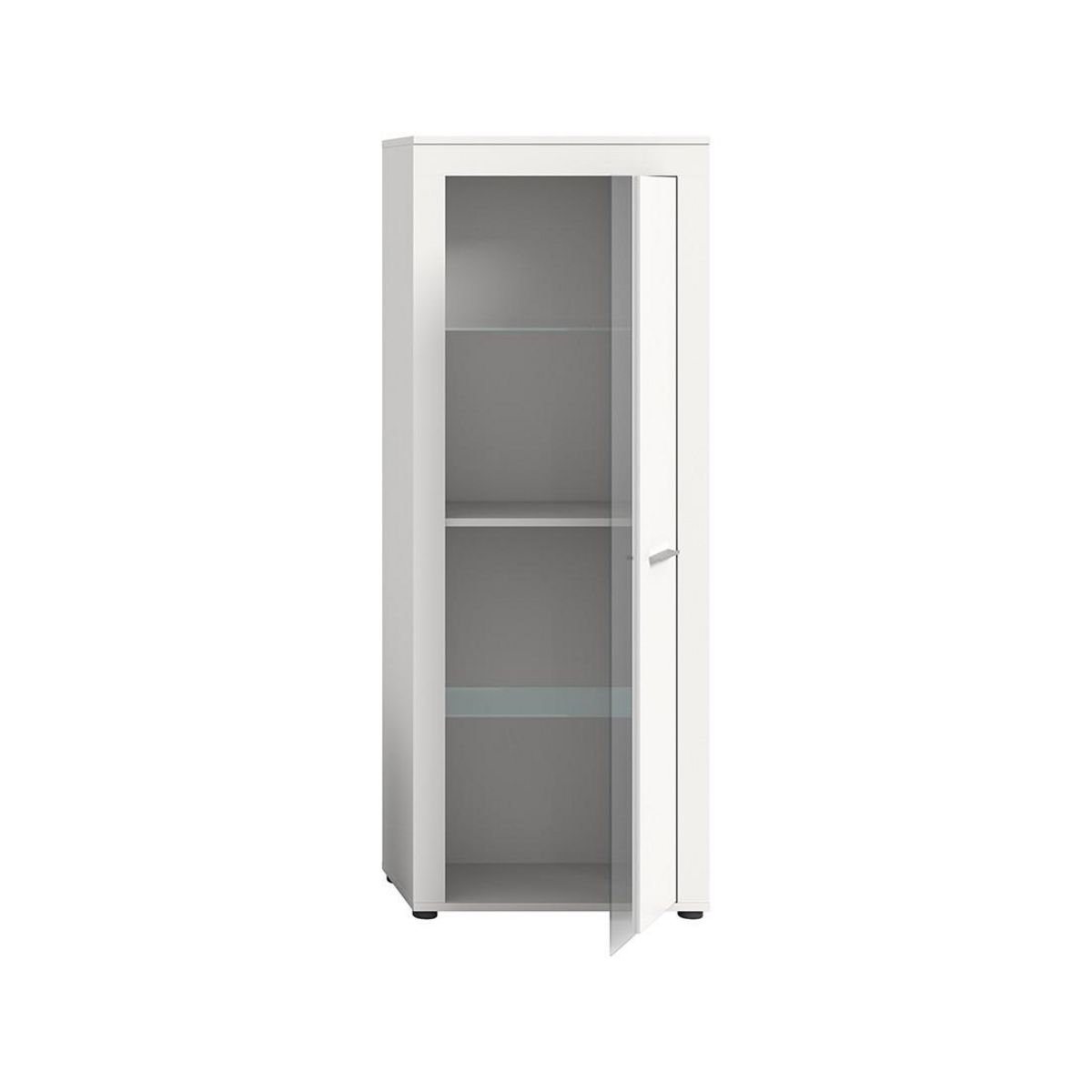 BEST MOBILIER Stafford - vitrine - blanc - 2 portes - 60x159 cm