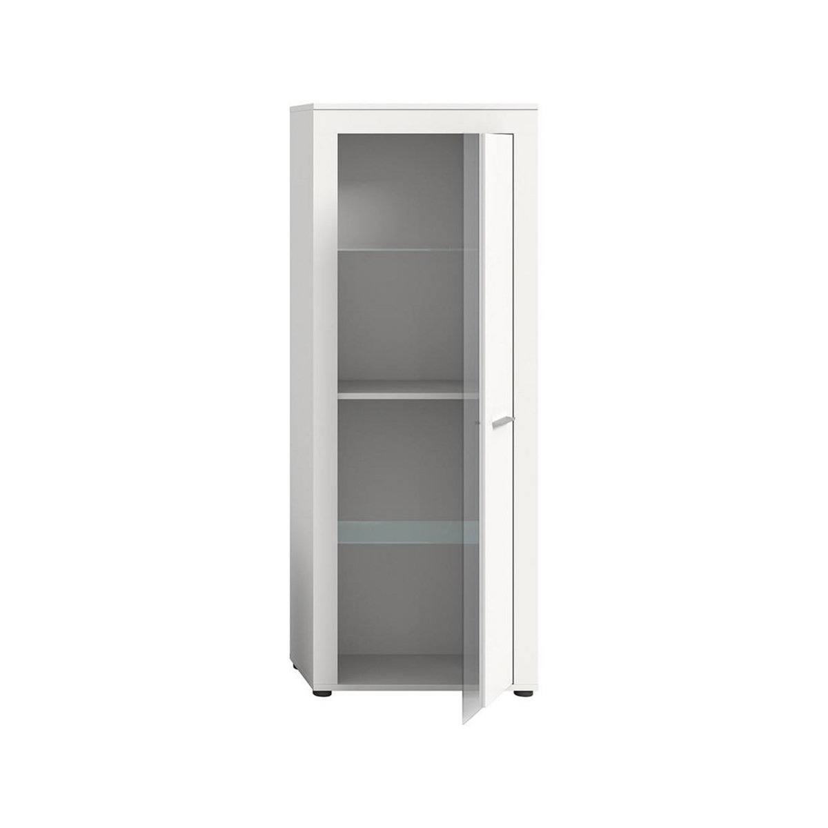 BEST MOBILIER Stafford - vitrine - blanc - 2 portes - 60x159 cm