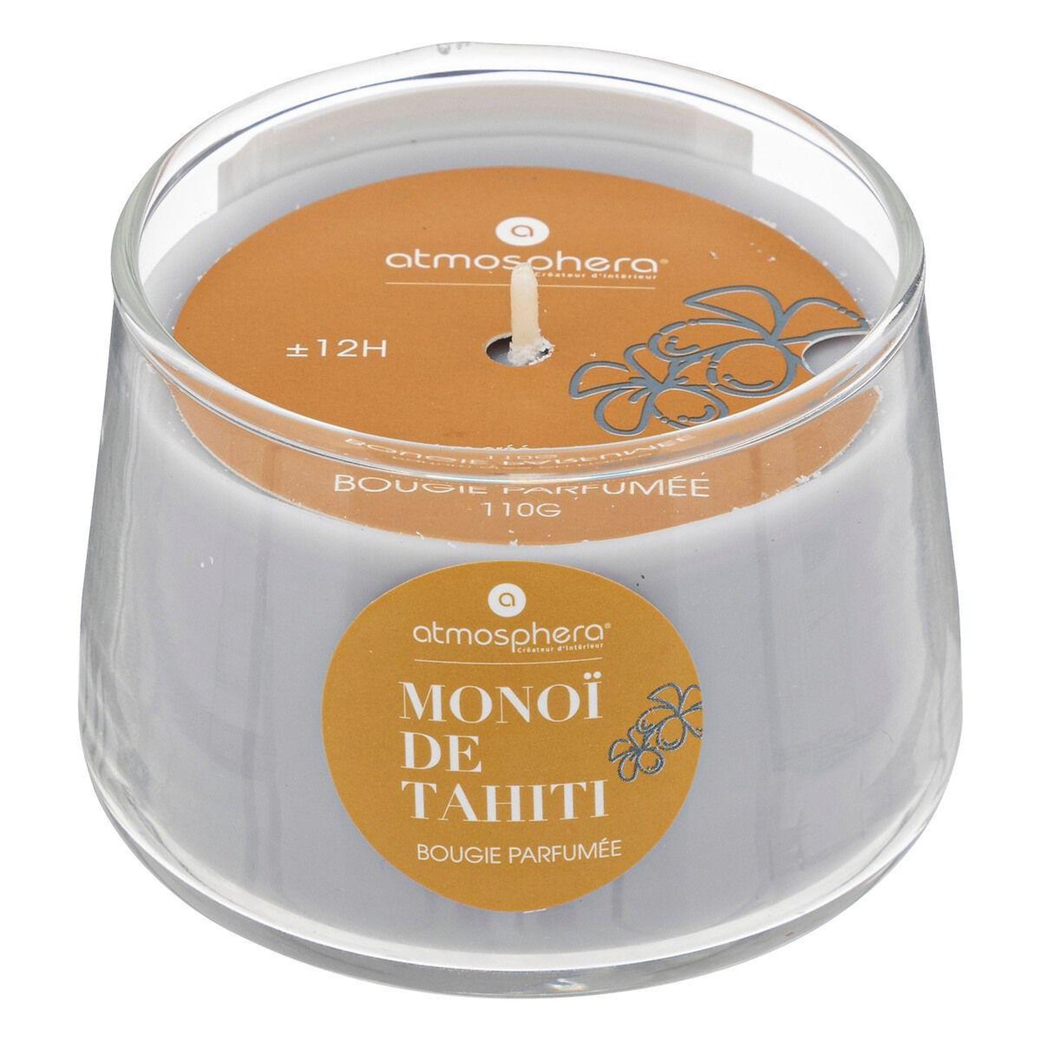 Voir la diapositive 2 : ATMOSPHERA Bougie parfumée en verre  izor  110g monoï