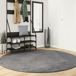 VIDAXL Tapis HUARTE a poils courts doux et lavable anthracite Ø 200 cm