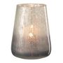 Voir la diapositive 2 : Paris Prix Photophore Design en Verre  Milky  23cm Gris
