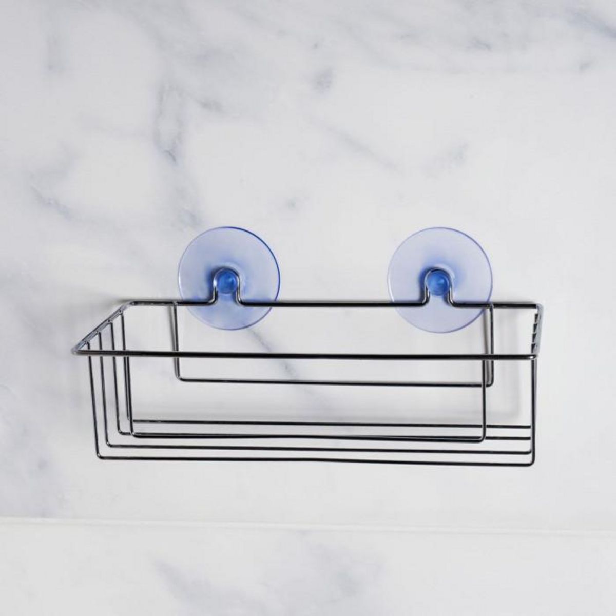 Paris Prix Panier de Douche Ventouse  Filaire Basic  25cm Chrome