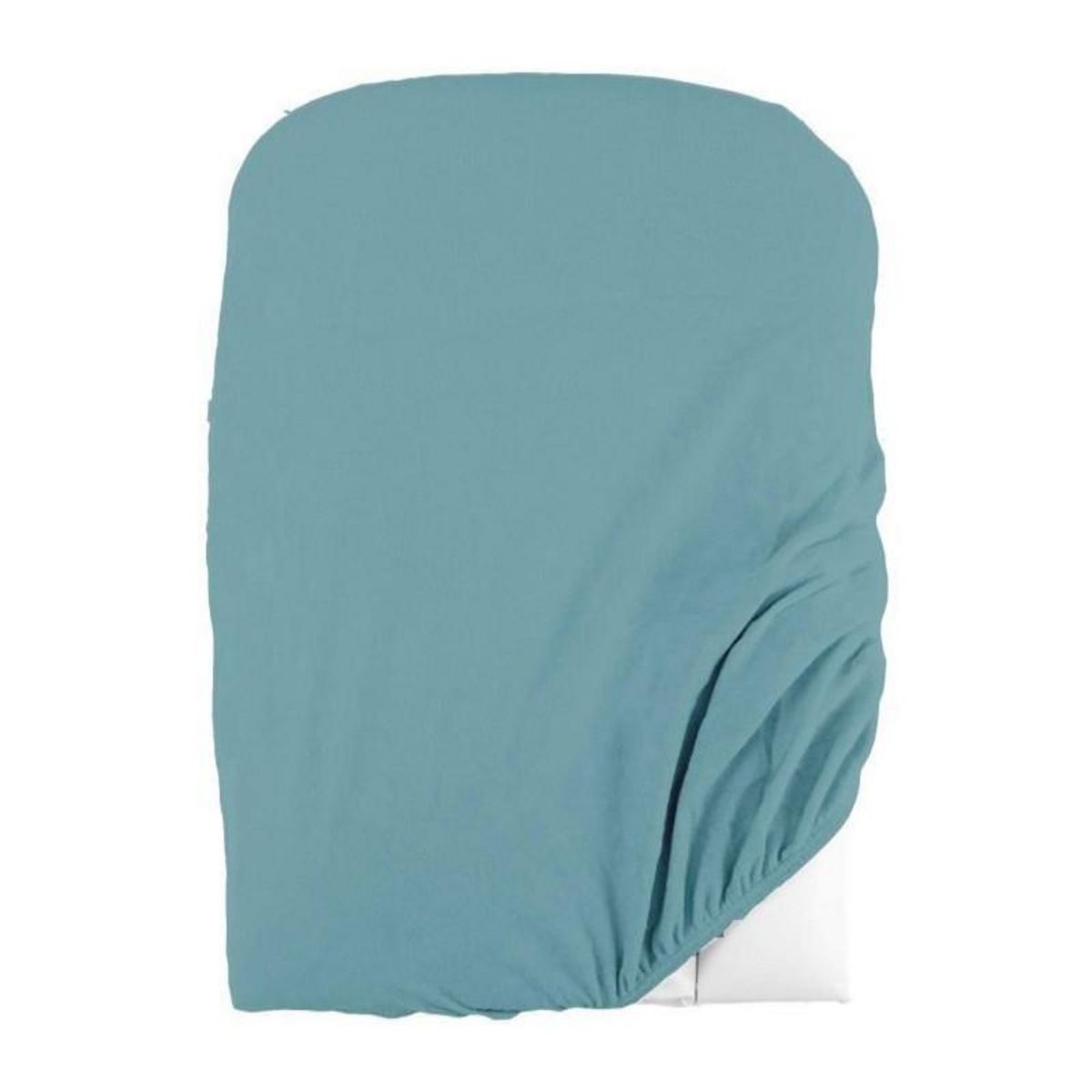 DOMIVA DOMIVA Lot 2 Housses matelas a langer - Eponge polycoton - oeko-Tex - Blanc/Nile - 50 x 75 cm