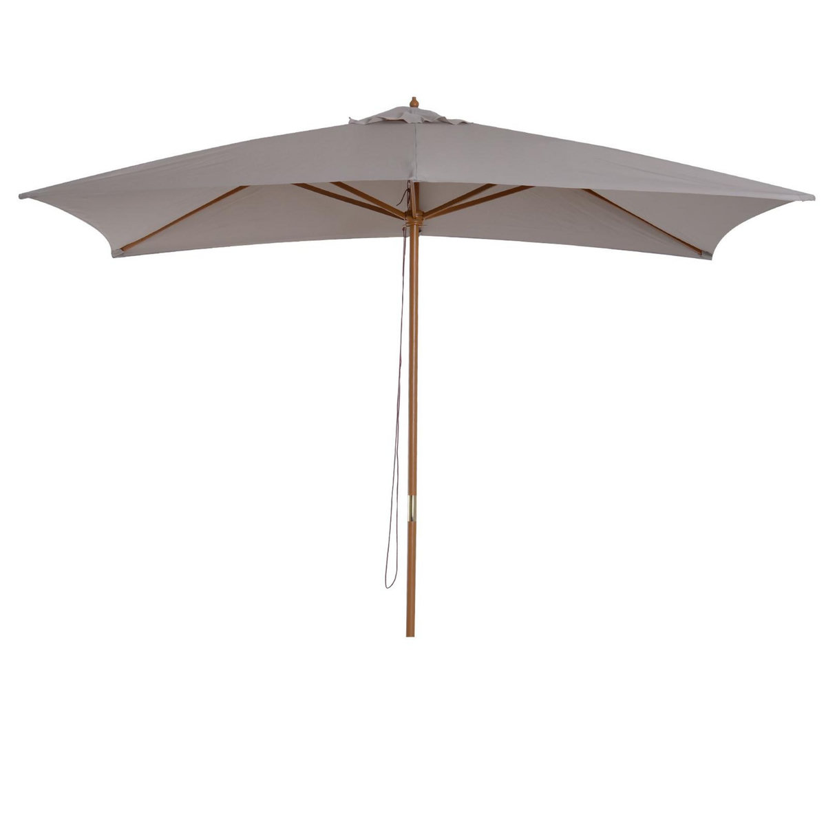 OUTSUNNY Parasol droit rectangulaire de jardin grande taille dim. 3L x 2l x 2,5H m gris