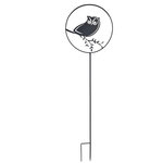 CENTRALE BRICO Déco de jardin à piquer en forme de hibou - 35x122,5cm - anthracite