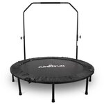 JUMP4FUN Mini Trampoline Fitness Jump4fun Pliable Double-Bar - Ø122cm. Coloris disponibles : Gris, Rouge, Bleu, Noir