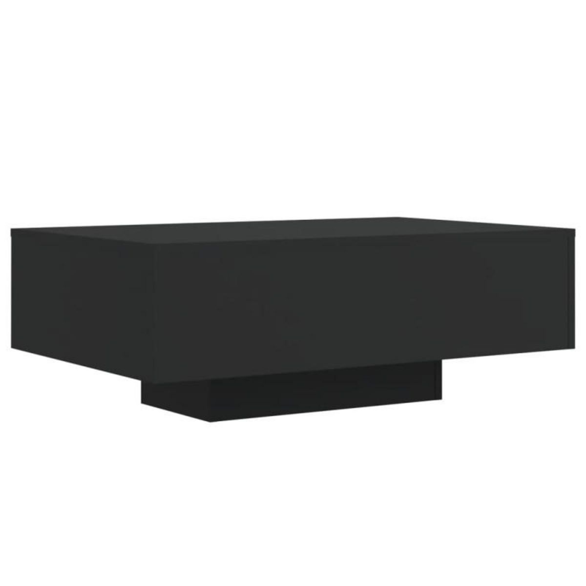 VIDAXL Table basse avec lumières LED noir 85x55x31 cm