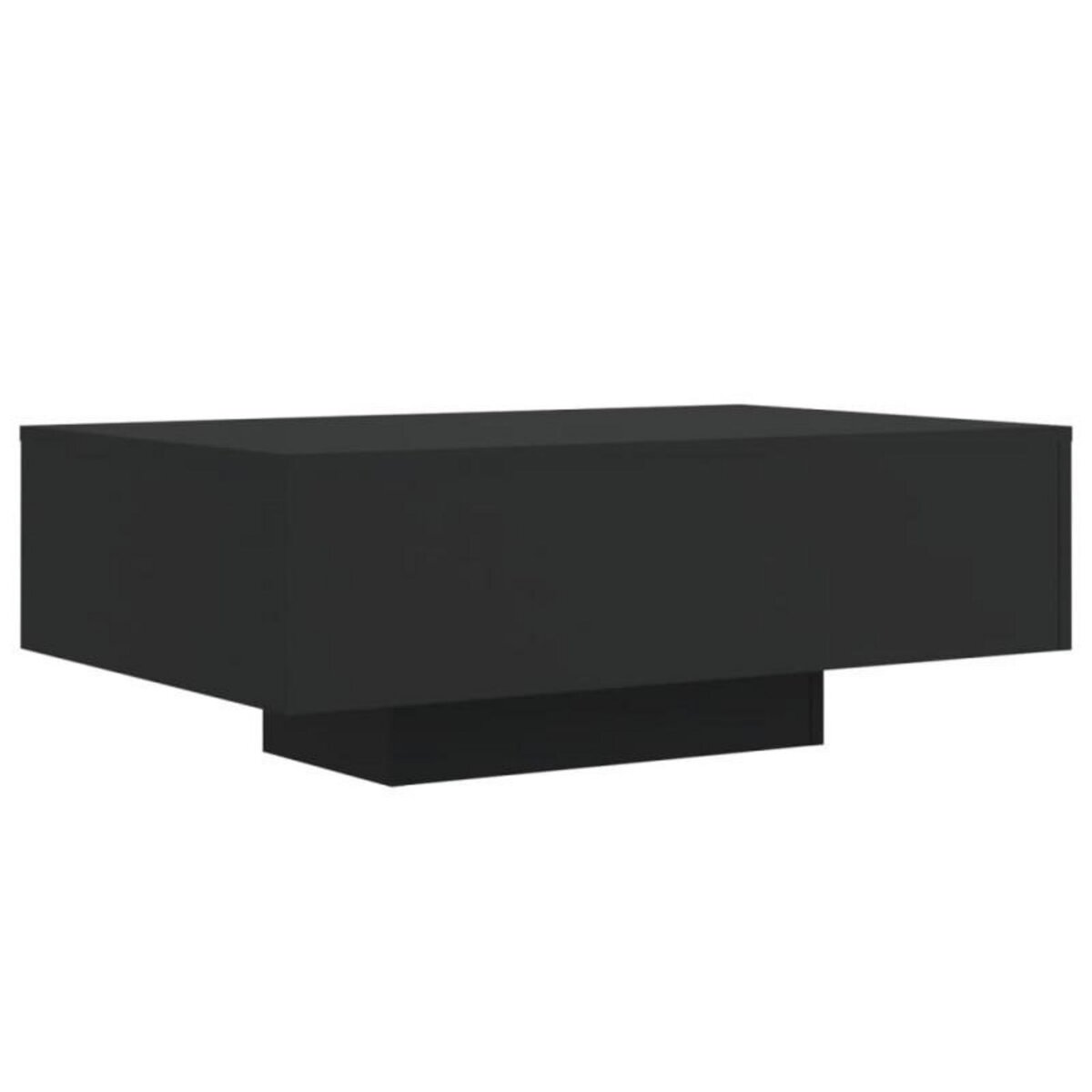 VIDAXL Table basse avec lumières LED noir 85x55x31 cm