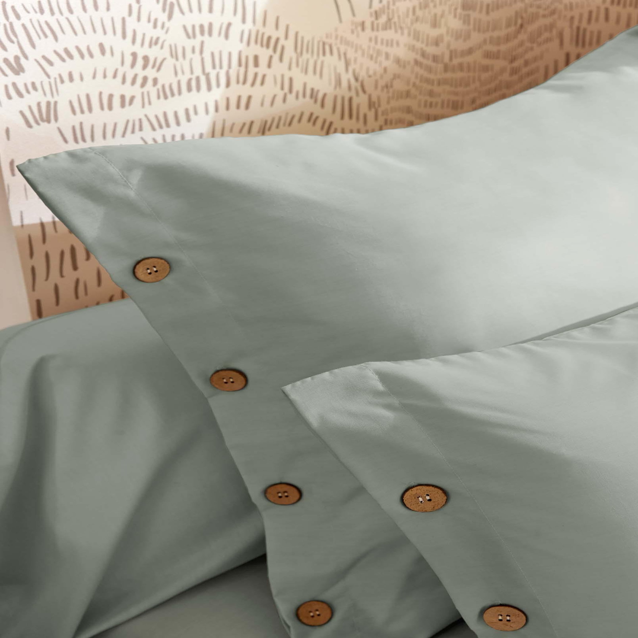 Voir la diapositive 3 : Eden Taie en percale de coton perrine