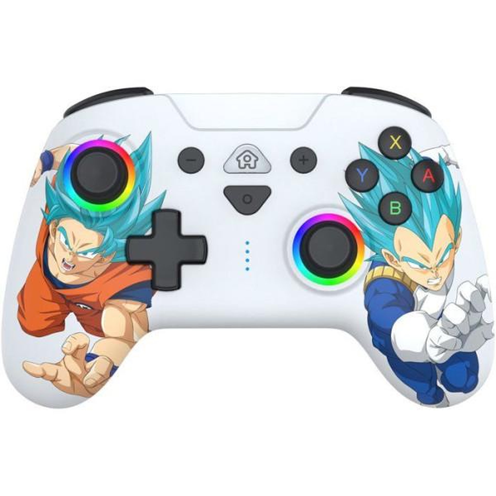 Subsonic Manette sans fil - Nintendo Switch / Switch OLED / Switch 2 - Dragon Ball Goku vs Vegeta - Bluetooth - Blanc - SUBSONIC