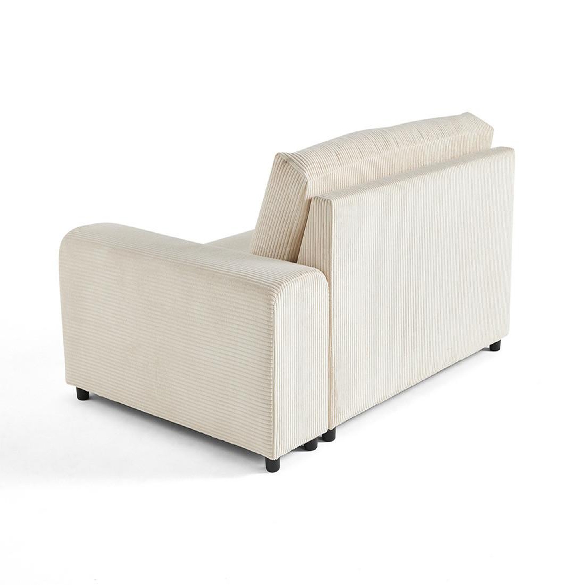 Voir la diapositive 4 : BEST MOBILIER Garance - module d'assise 2 places avec accoudoir droit - en velours côtelé