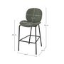 Voir la diapositive 4 : Rendez vous déco Lot de 2 chaises pour îlot central en tissu bouclé beige 63,5 cm - Iris