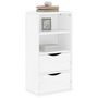 Voir la diapositive 1 : VIDAXL Armoire laterale tiroirs ODDA blanc 40x24x79 cm bois massif pin