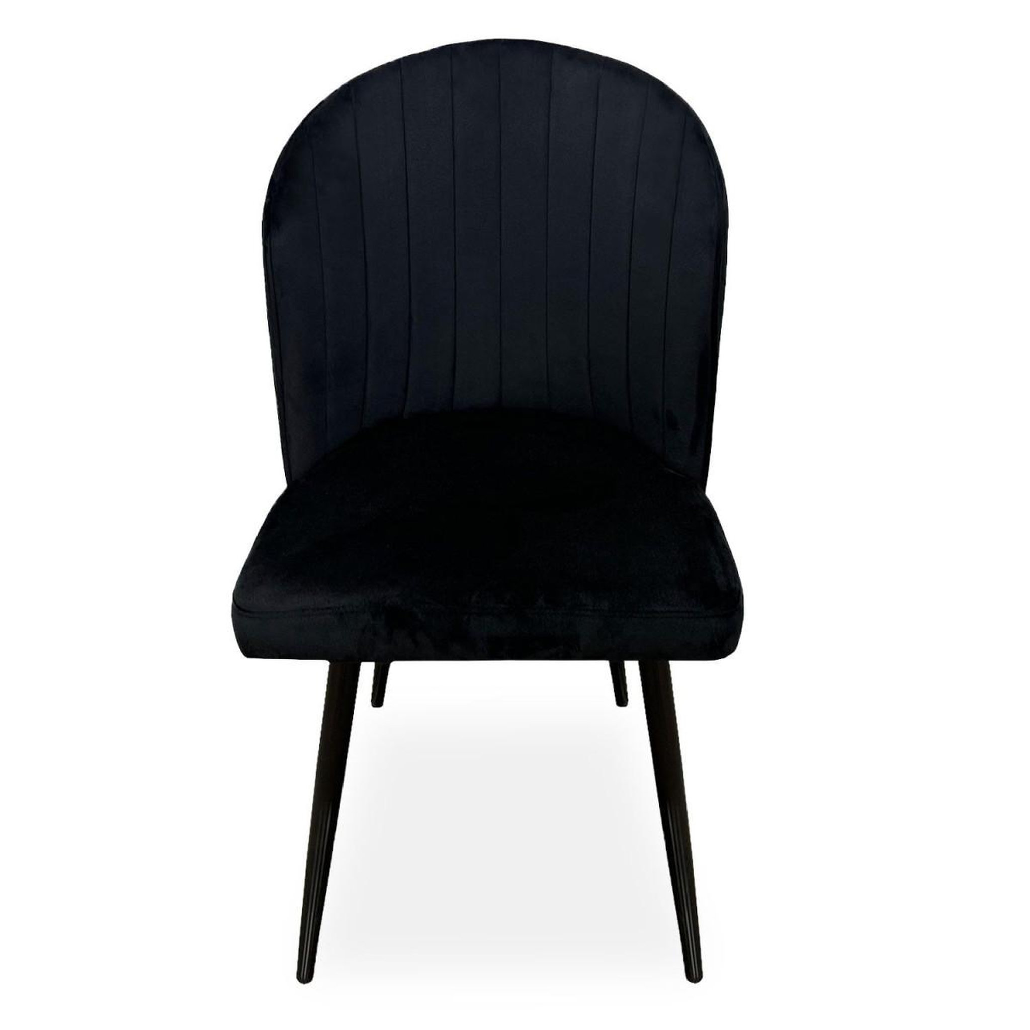 Voir la diapositive 3 : Paris Prix Lot de 2 Chaises Matelassées en Velours  Carmela  87cm Noir
