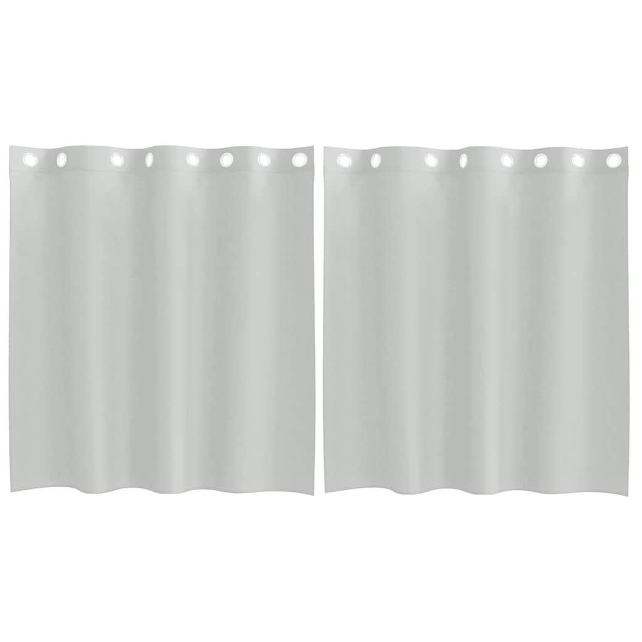 Voir la diapositive 2 : VIDAXL Rideaux en voile avec œillets 2 pcs gris clair 140x140 cm