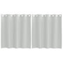 Voir la diapositive 2 : VIDAXL Rideaux en voile avec œillets 2 pcs gris clair 140x140 cm
