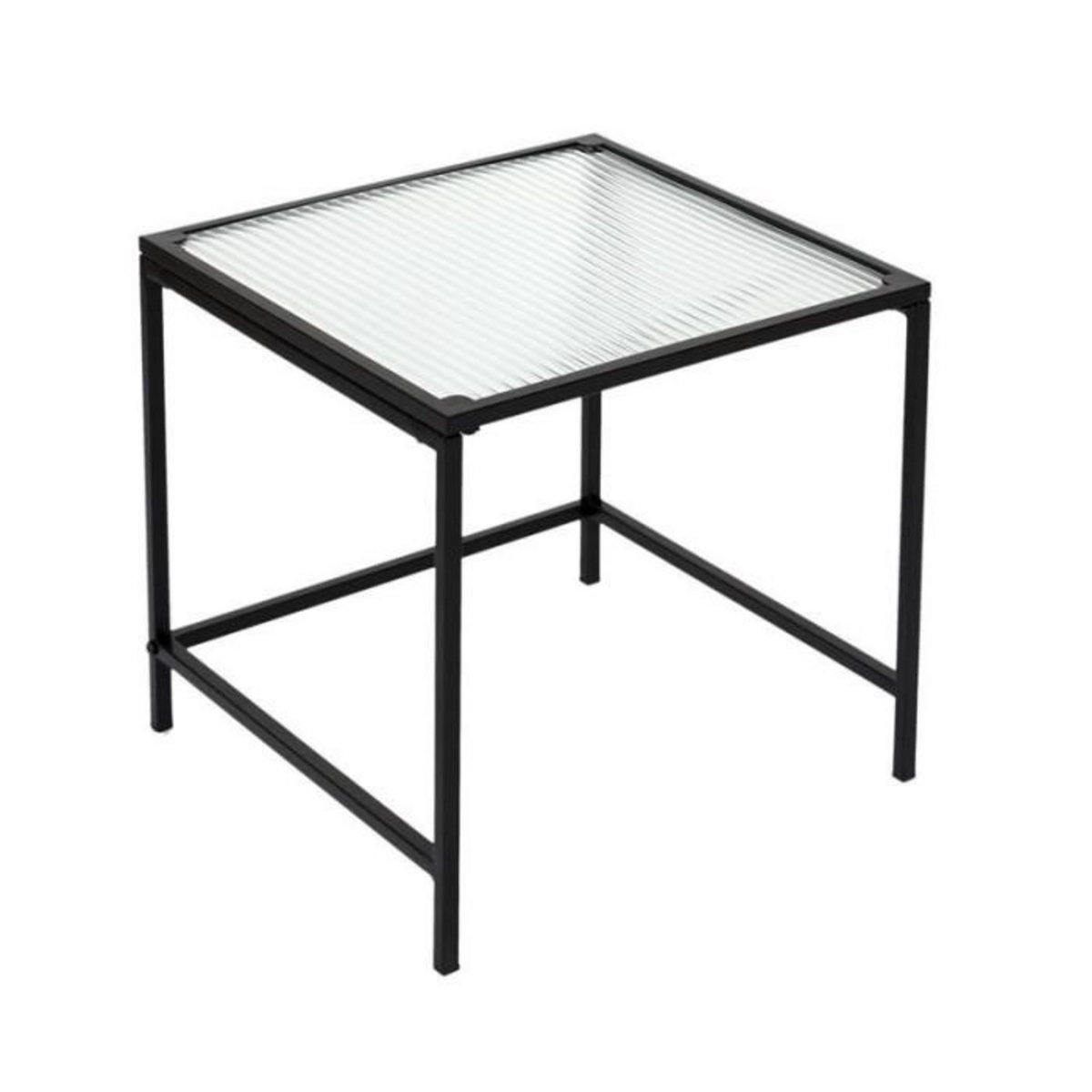 Paris Prix Lot de 2 Tables Gigognes Design  Rosa  40cm Noir
