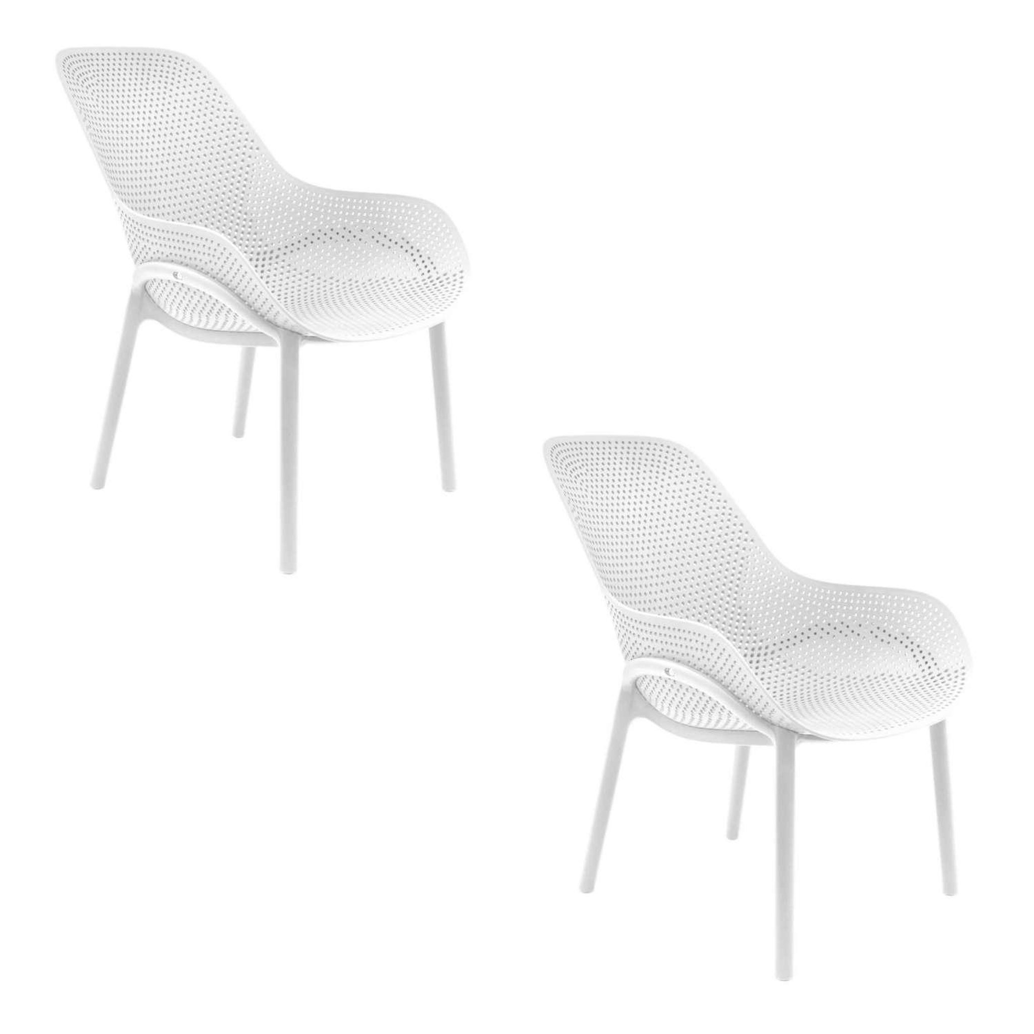 Voir la diapositive 1 : The Home Deco Factory 2 Fauteuils pour table de jardin design Malibu