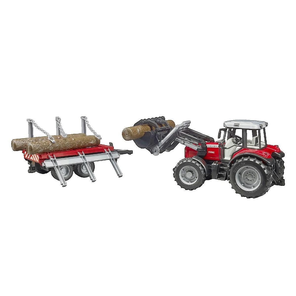 Bruder Tracteur Bruder Massey Ferguson 7480 rouge, noir et argent