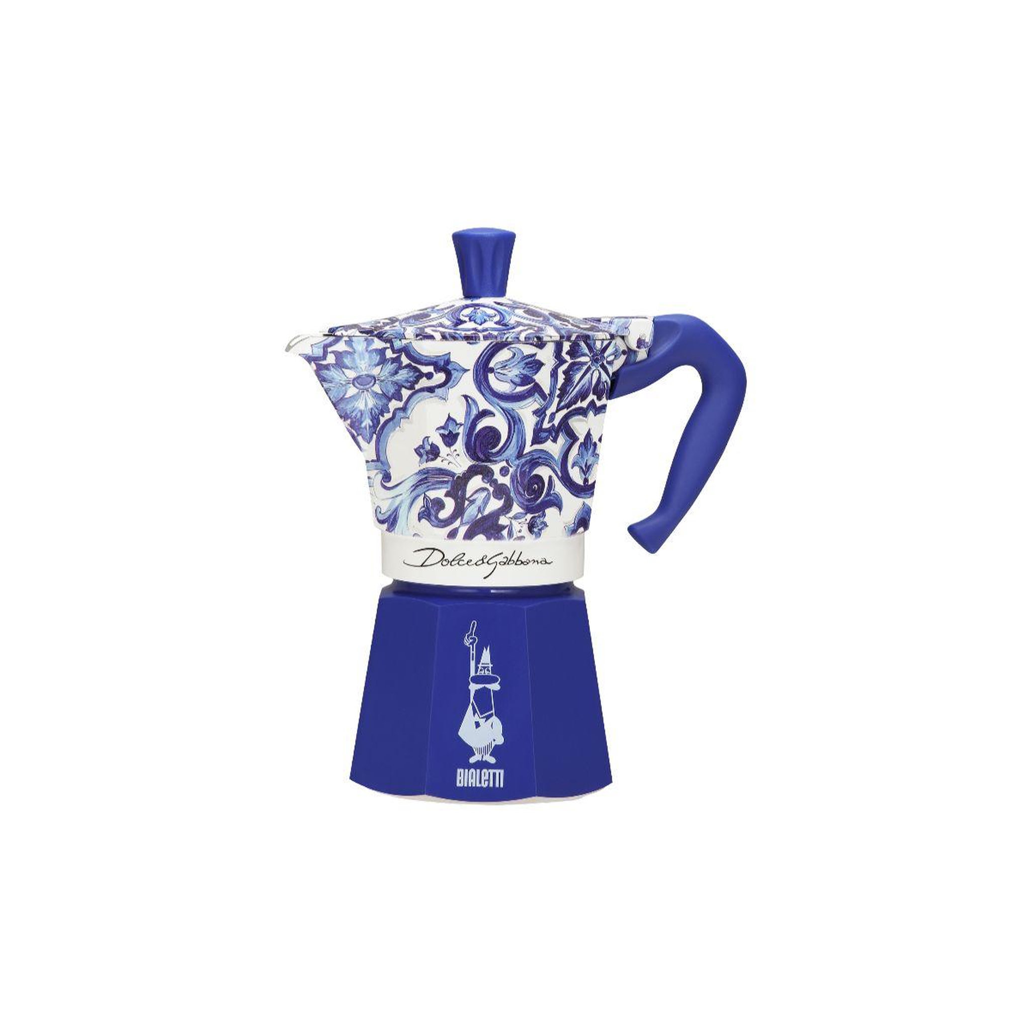 Voir la diapositive 2 : BIALETTI Cafetière italienne Moka Express 3 tasses Collection D&G Blu