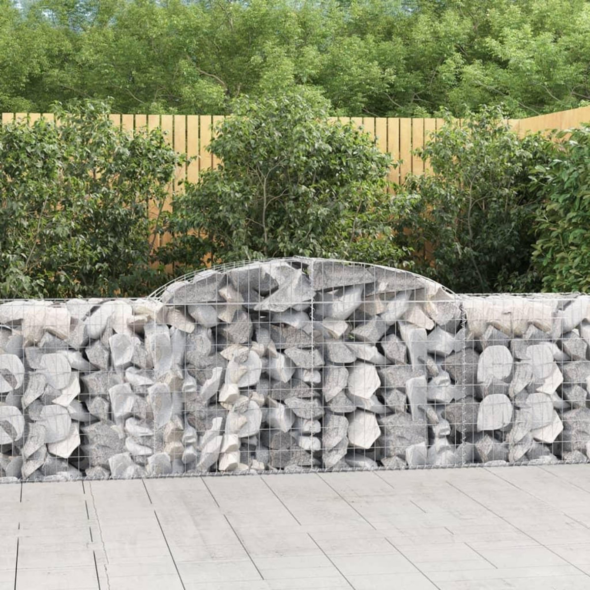 VIDAXL Panier de gabions arque 300x50x80/100 cm Fer galvanise