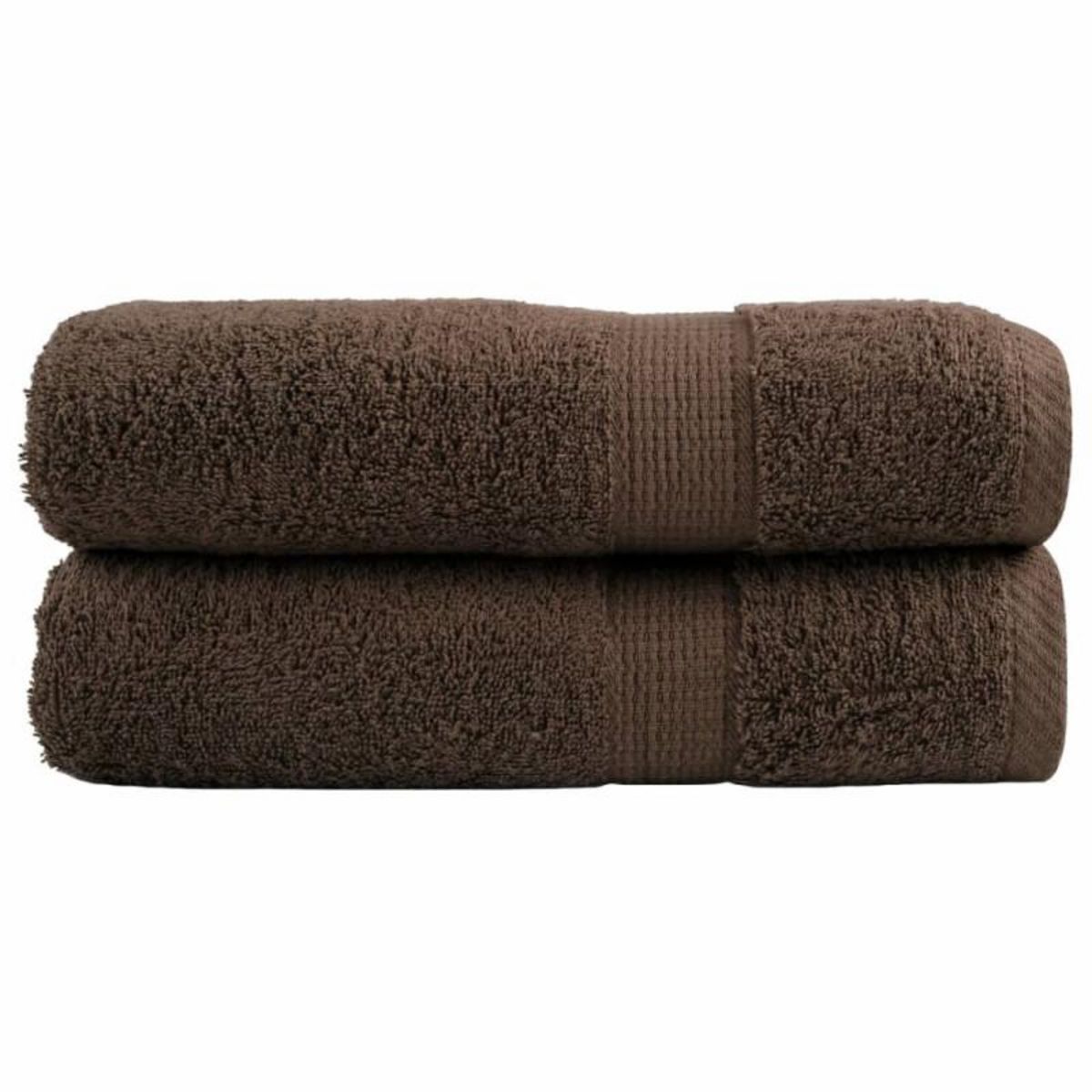 VIDAXL Essuie mains de qualité supérieure SOLUND 2 pcs marron 600 g m²