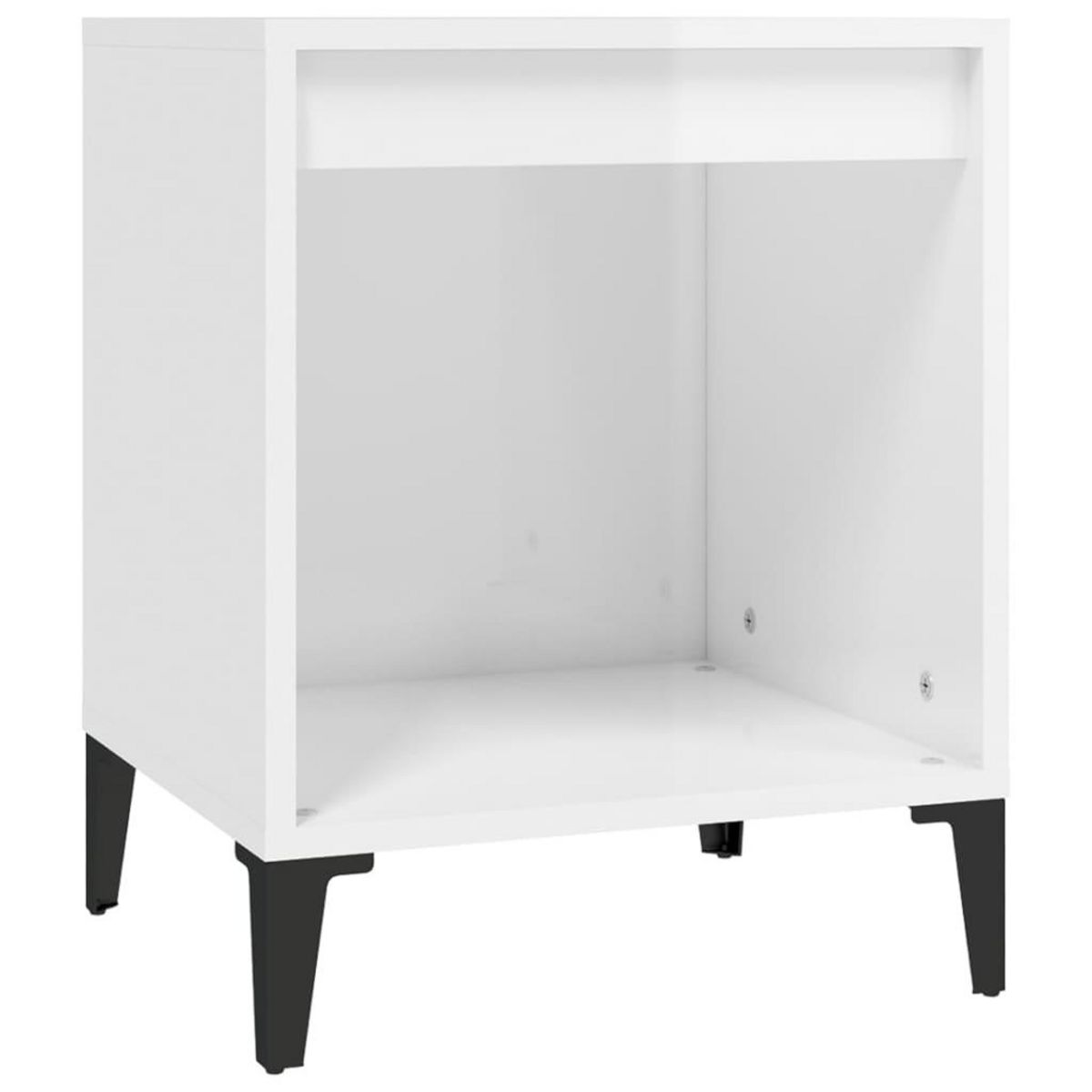 VIDAXL Tables de chevet 2 pcs Blanc brillant 40x35x50 cm