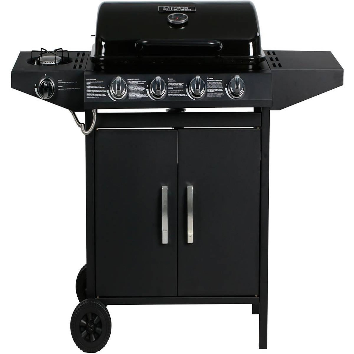 Habitat et Jardin Barbecue gaz  Festa 5  - 5 brûleurs dont 1 latéral - 12.9 Kw- Noir