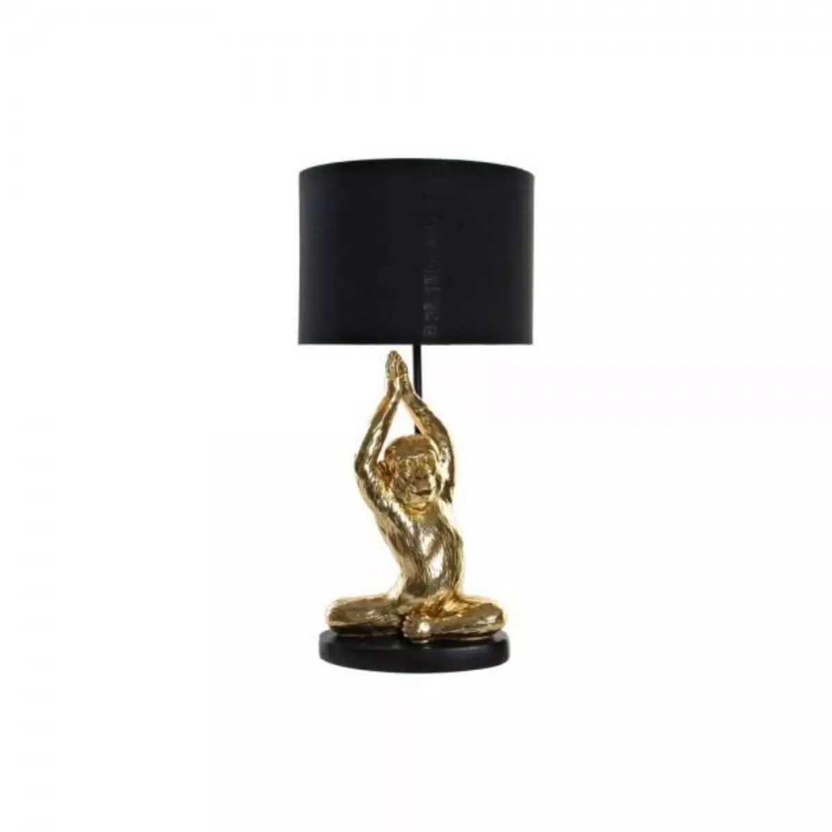 MARKET24 Lampe de bureau DKD Home Decor Noir Doré Polyester Résine Singe (25 x 25 x 48 cm)