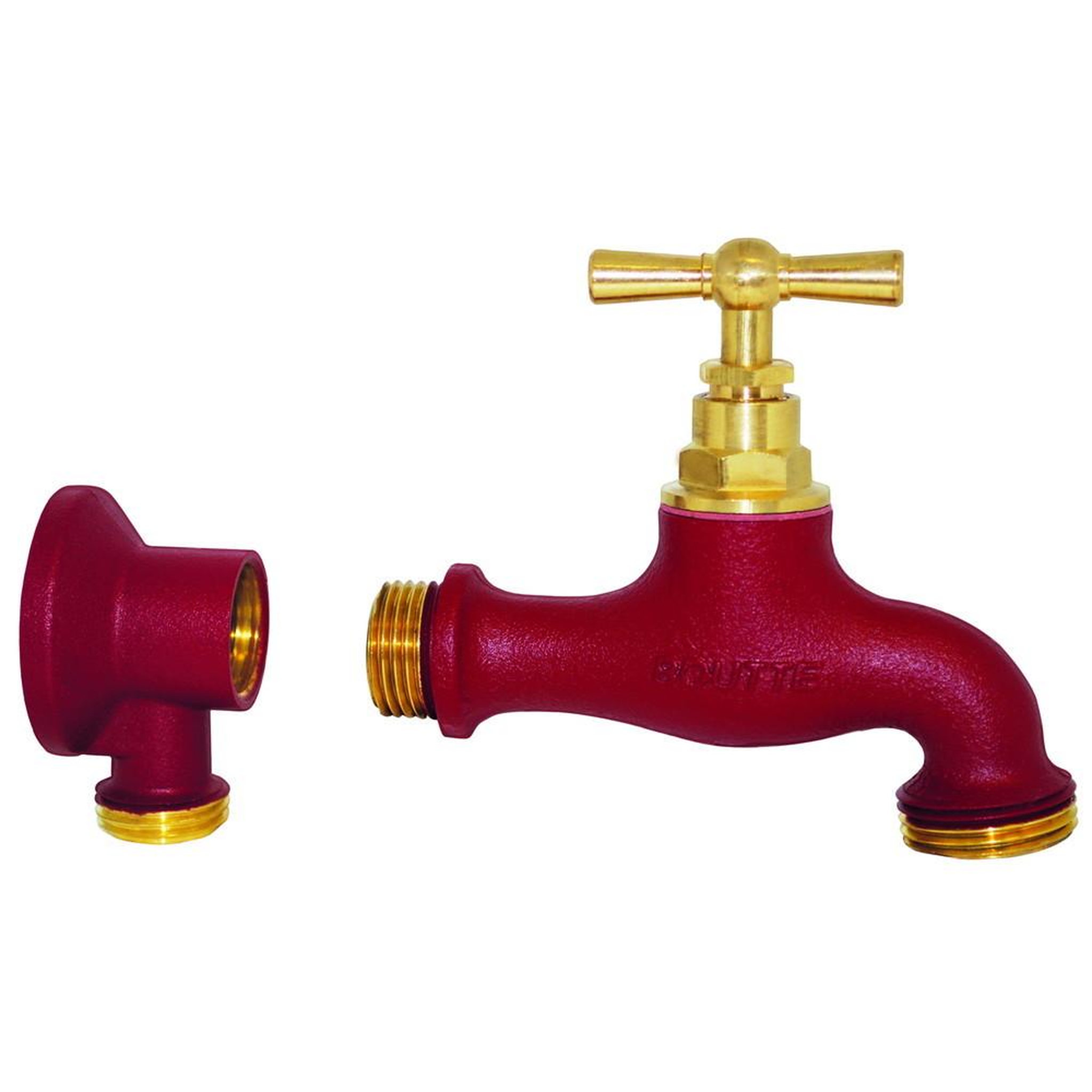 CENTRALE BRICO Kit robinet tuile en laiton peinture époxy, 15x21, 20x27, avec applique