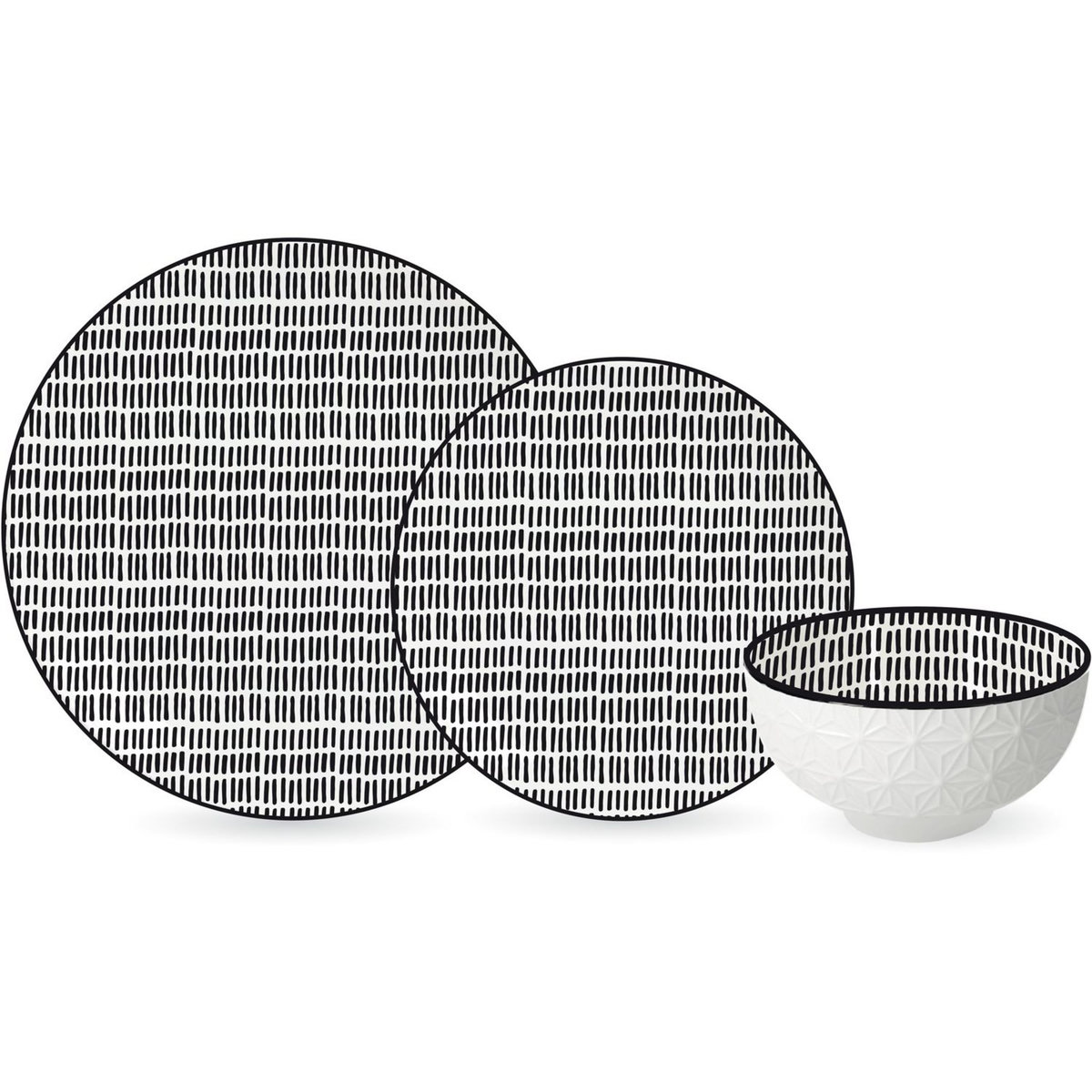 Service d'assiettes de 18 pièces porcelaine OKNAMA