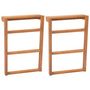 Voir la diapositive 1 : VIDAXL Porte-serviettes 2 pcs Bois de teck massif