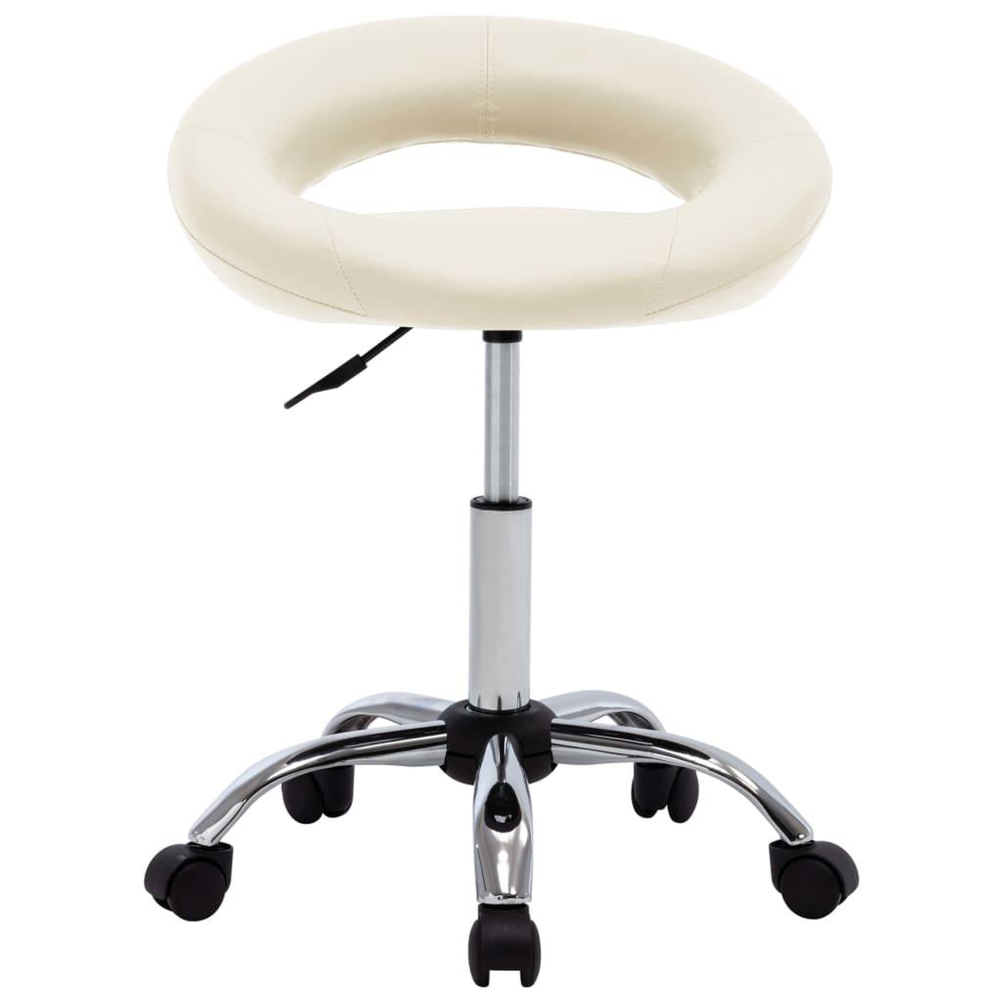 Voir la diapositive 2 : VIDAXL Chaise de salle a manger pivotante Creme Similicuir