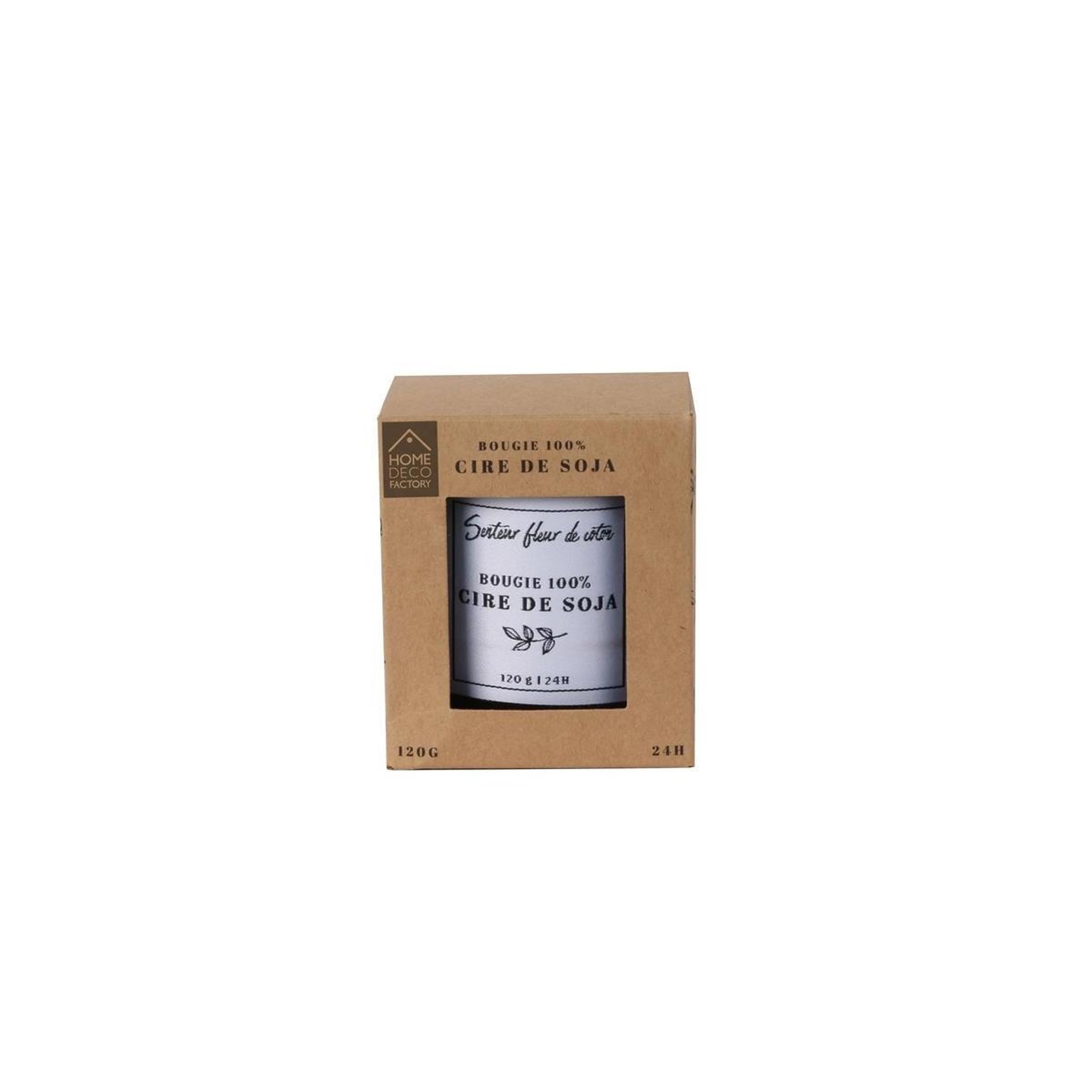 Voir la diapositive 2 : The Home Deco Factory Bougie parfumée  cire de soja  8cm fleur de coton