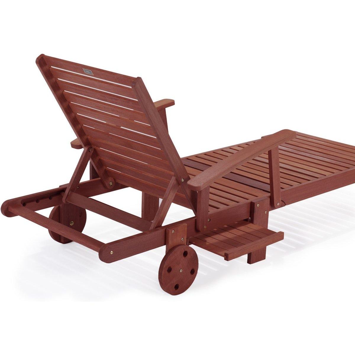 Habitat et Jardin Lot de 2 bains de soleil pliant en bois exotique  Tokyo  - Mahogany - Marron acajou