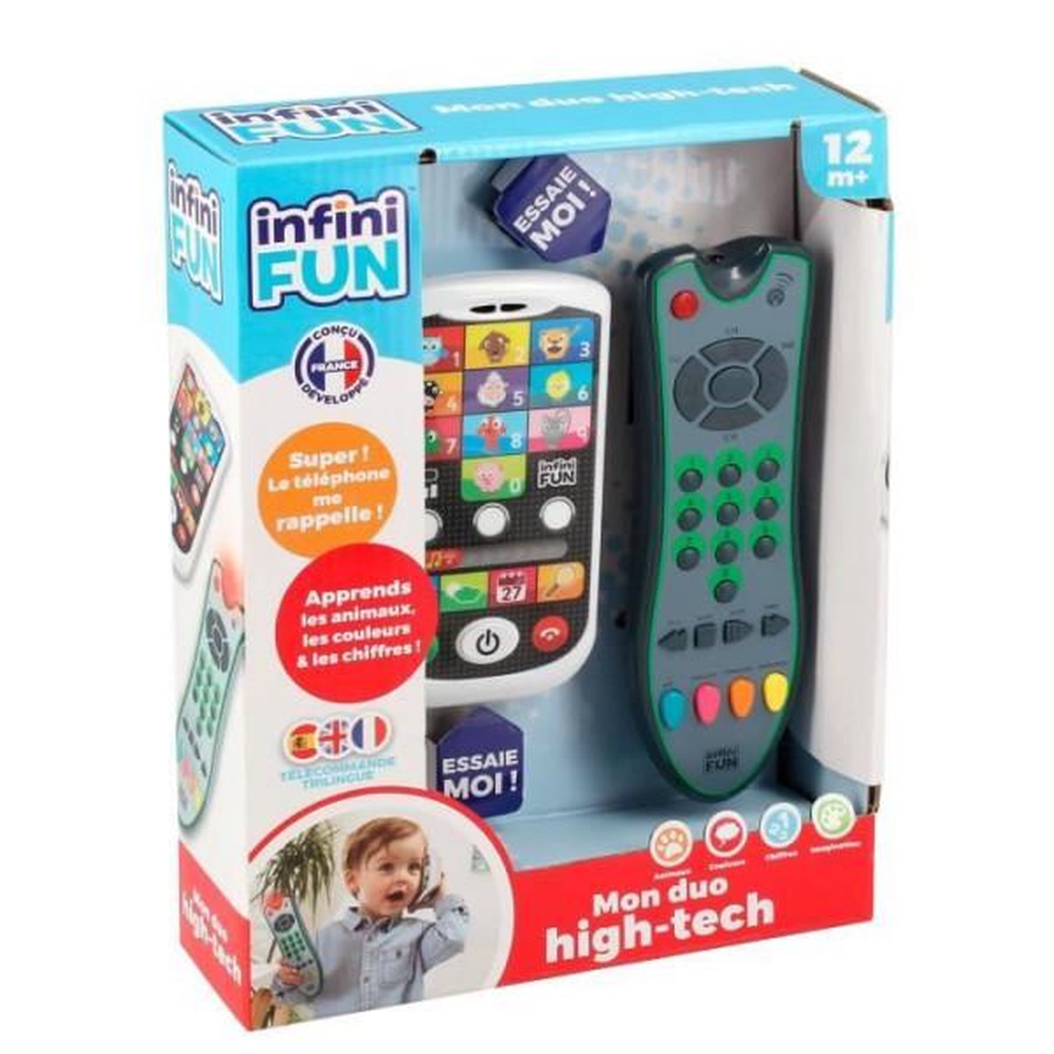 Voir la diapositive 2 : Téléphone et Télécommande - KD - Mon Duo High-Tech - Apprentissage des animaux, chiffres et couleurs