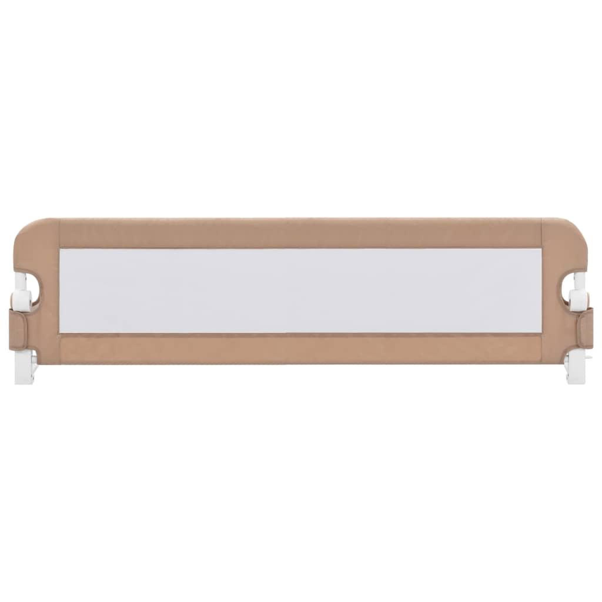 Voir la diapositive 3 : VIDAXL Barriere de lit enfant Taupe 150x42 cm Polyester