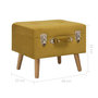 Voir la diapositive 6 : VIDAXL Tabouret de rangement 40 cm Jaune moutarde Velours