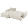 Voir la diapositive 2 : BEST MOBILIER Luzzio - canapé d'angle gauche 4 places convertible avec coffre en tissu texturé
