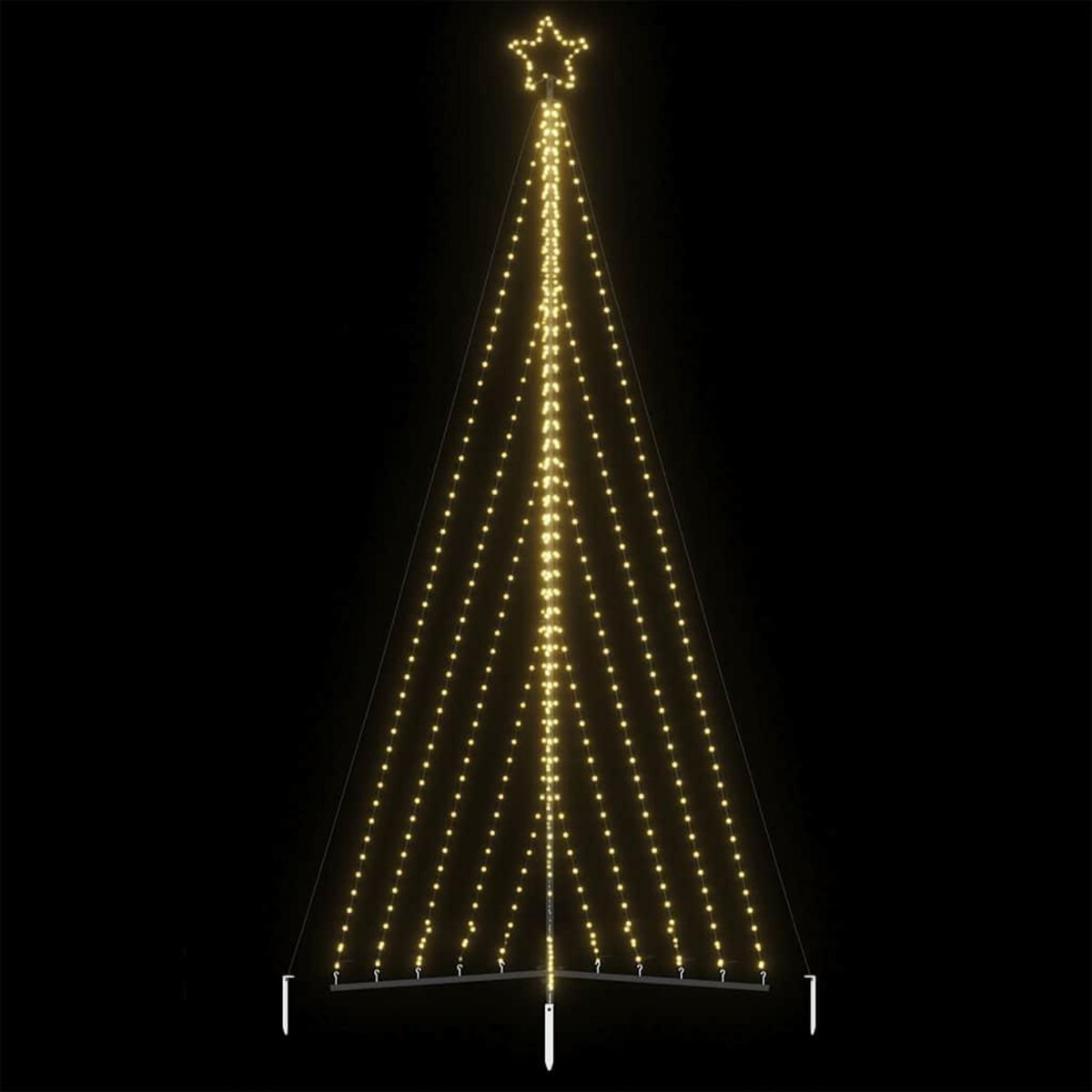 VIDAXL Sapin de Noël a LED 570 LED blanc chaud 399 cm