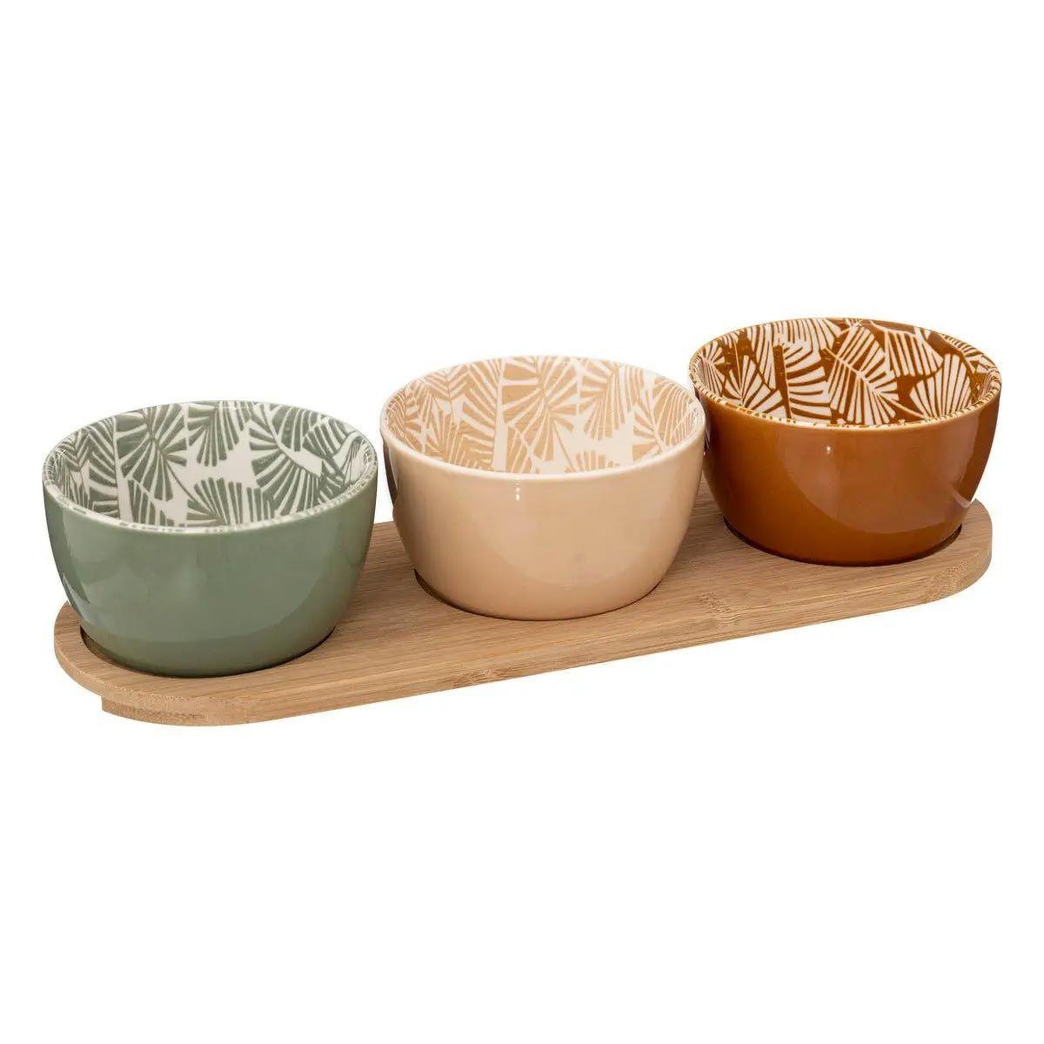 SECRET DE GOURMET Set apéritif 4 pièces en grès  rivi  30cm multicolore