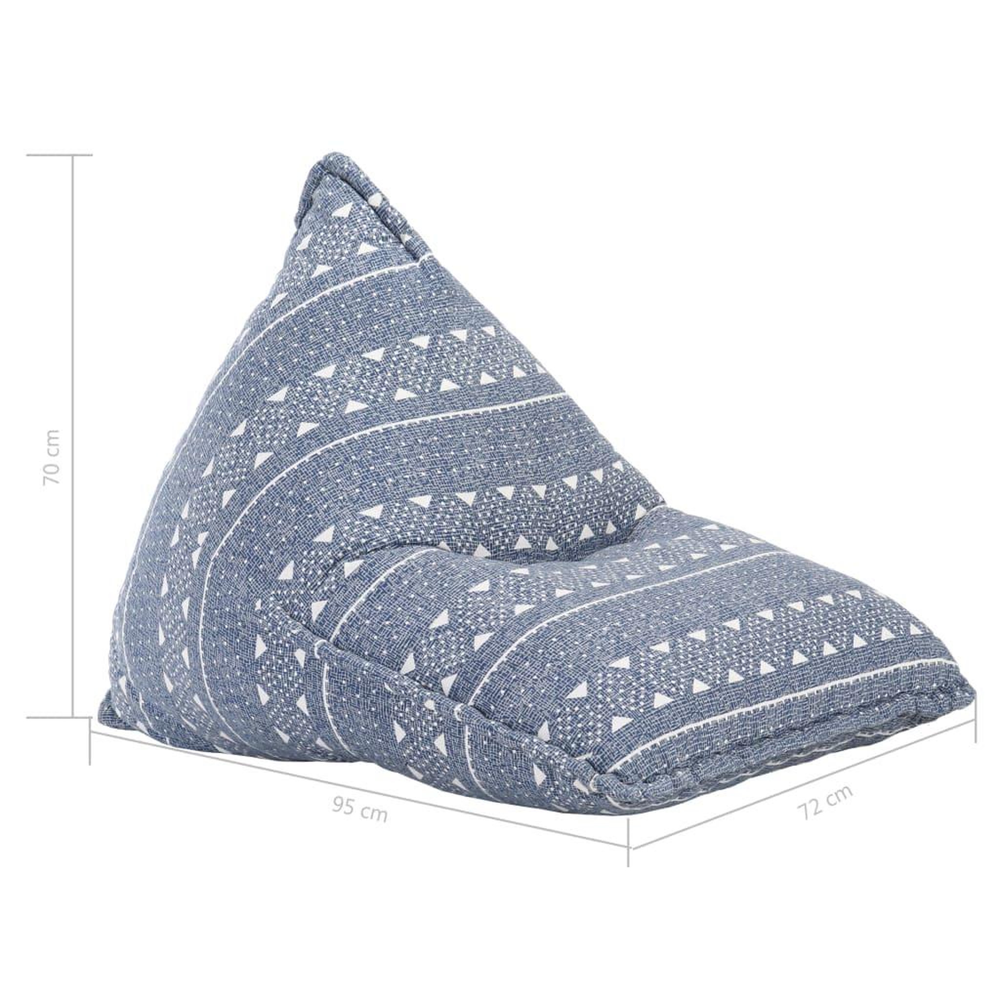 Voir la diapositive 6 : VIDAXL Canape pouf Indigo Tissu Patchwork