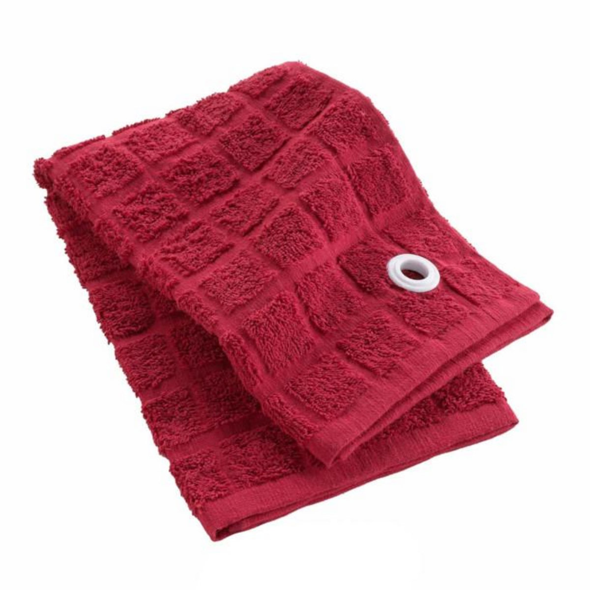 Paris Prix Essuie-Main en Éponge  Cerisette  50x50cm Rubis