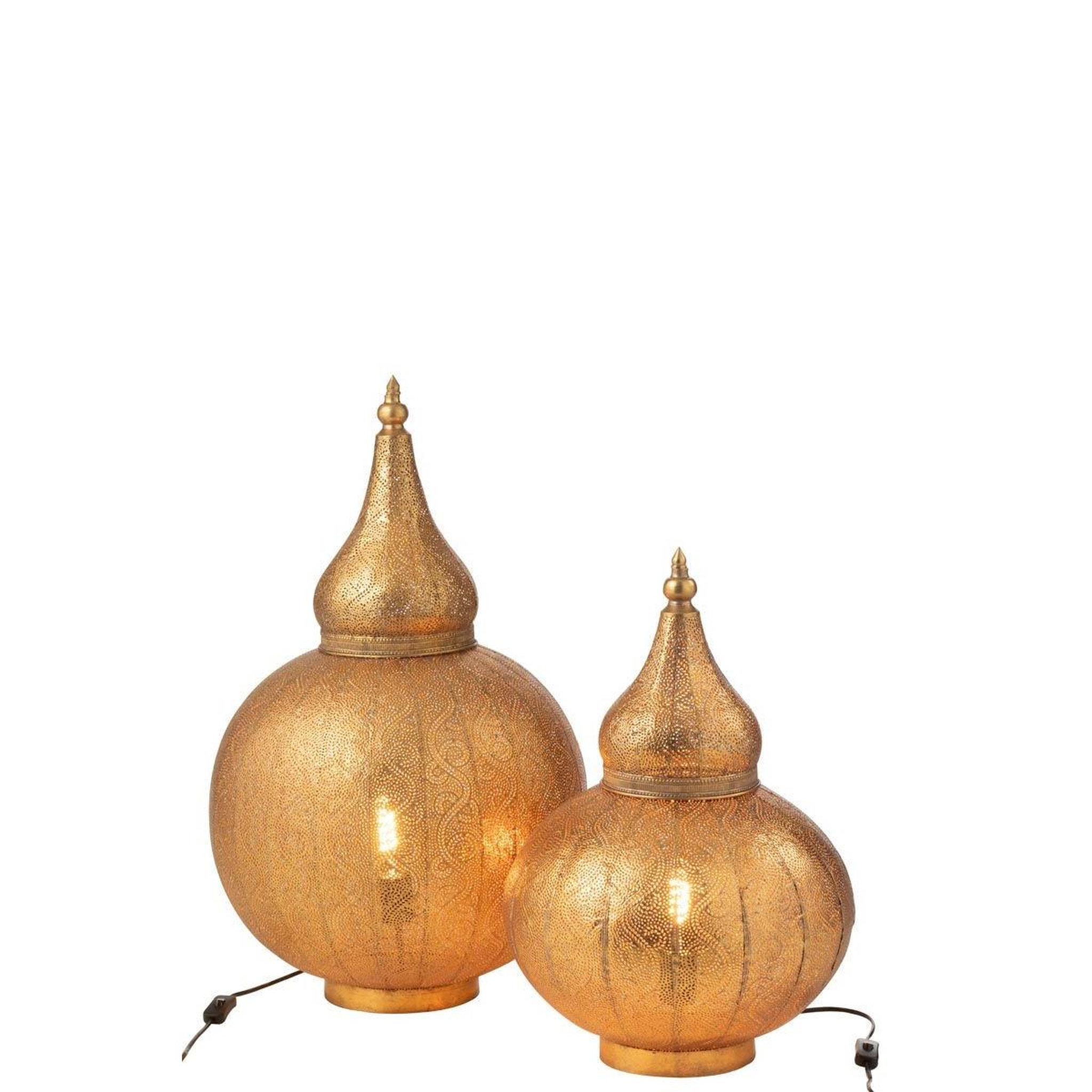 Voir la diapositive 6 : J-LINE Lampe à poser en métal  aladin  59cm or