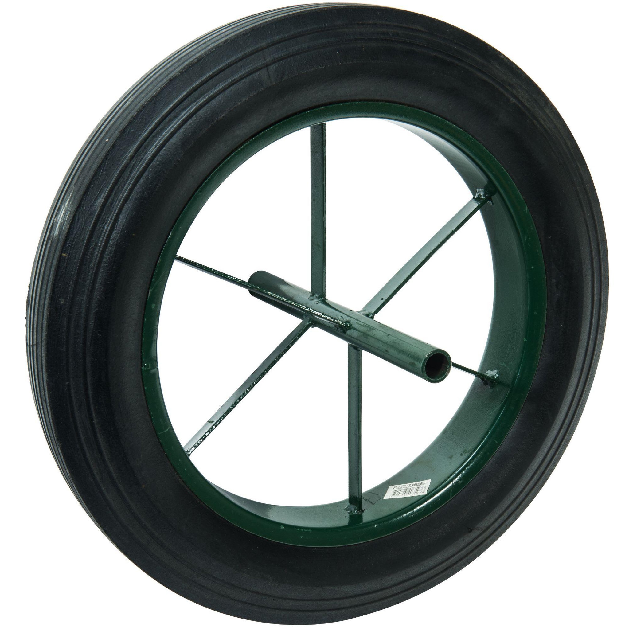 WERKAPRO Roue increvable 15''  385 x 66  Pneu dur et axe 20mm