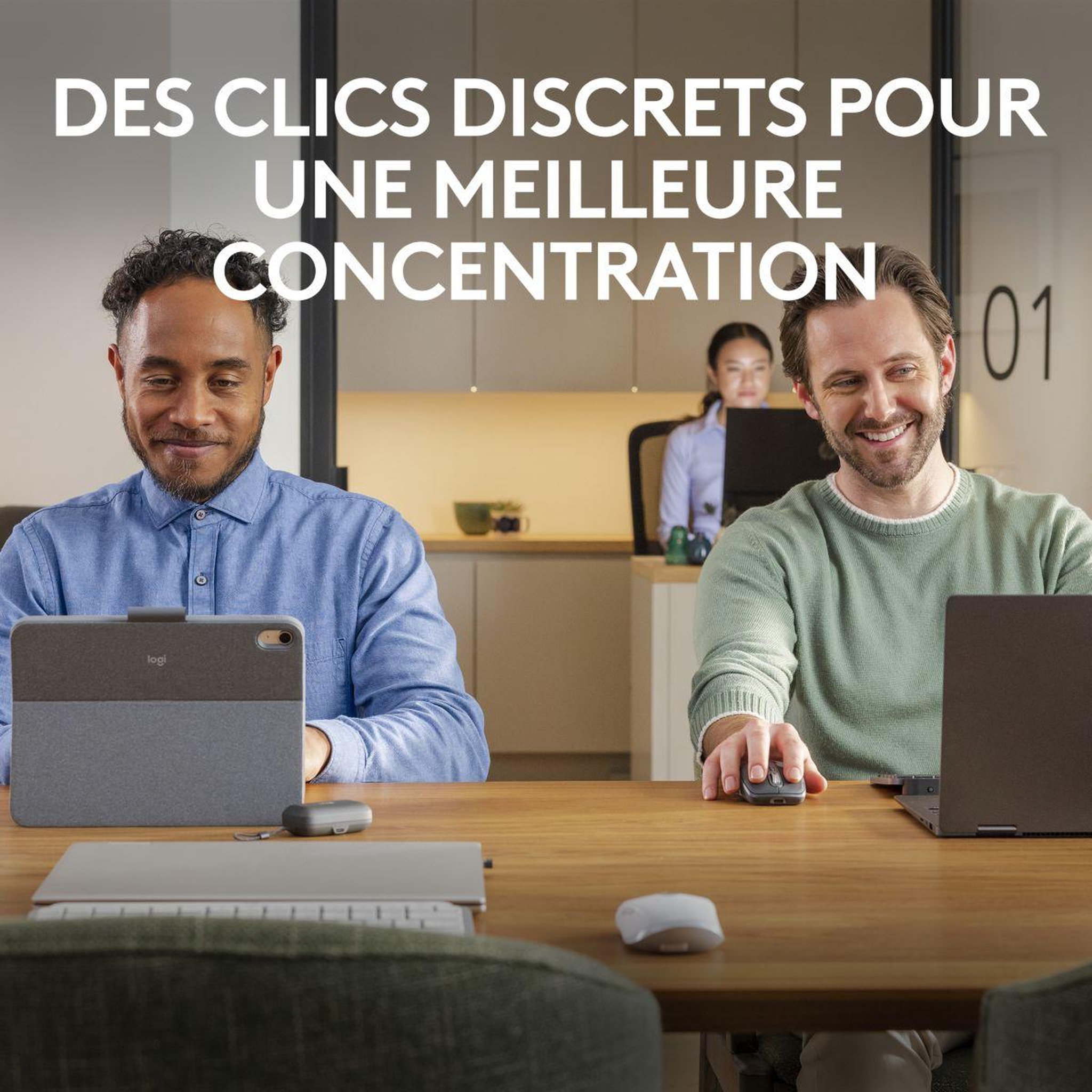Voir la diapositive 3 : Logitech Souris sans fil rechargeable MX anywhere 3S Silencieuse Pale Grey
