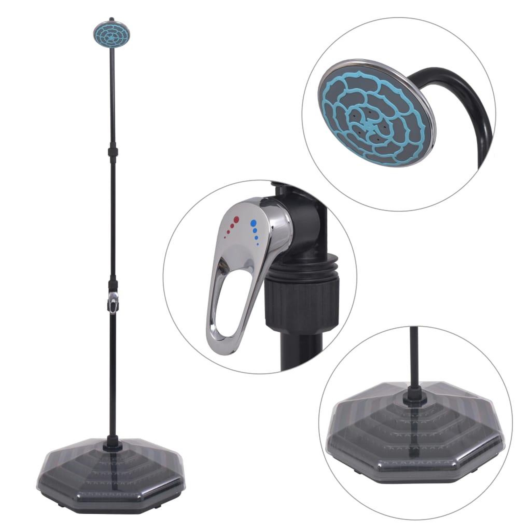 VIDAXL Douche solaire 20 L Aluminium HDPE